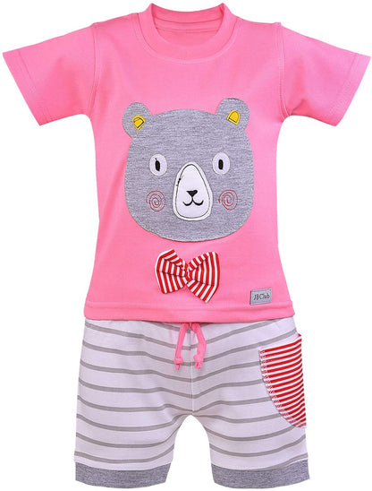 Wish Karo Unisex Clothing Sets for Boys & Baby Girls-(bt21pnk)