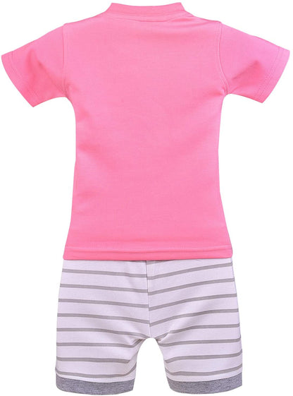 Wish Karo Unisex Clothing Sets for Boys & Baby Girls-(bt21pnk)