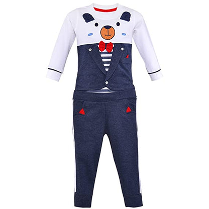 Wish Karo Baby Boys T-Shirt and Pant Clothing Set For Boys-(bt505blu)