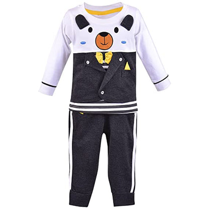 Wish Karo Baby Boys T-Shirt and Pant Clothing Set For Boys-(bt505gry)