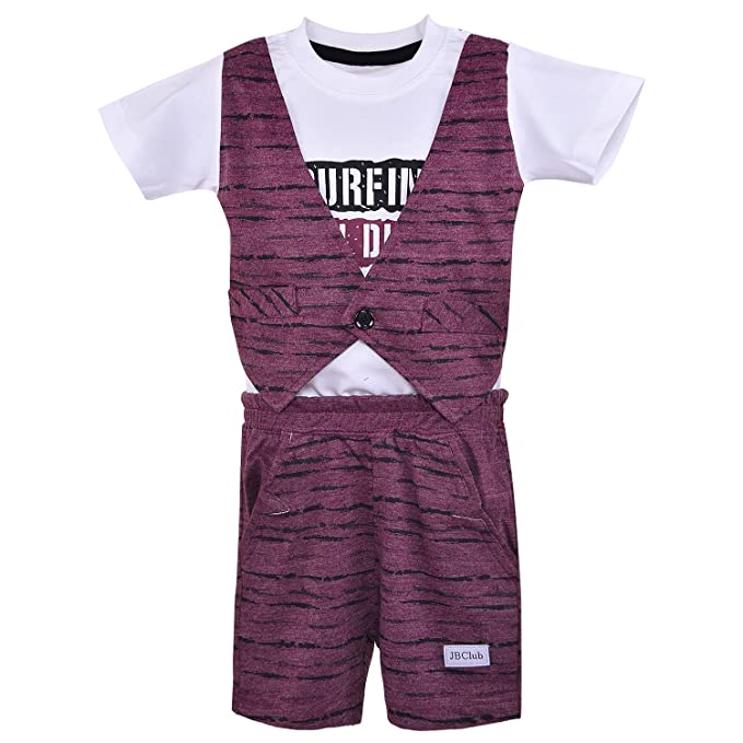 Wish Karo Baby Boys T-Shirt And Short For Boys-(bt507ppl)