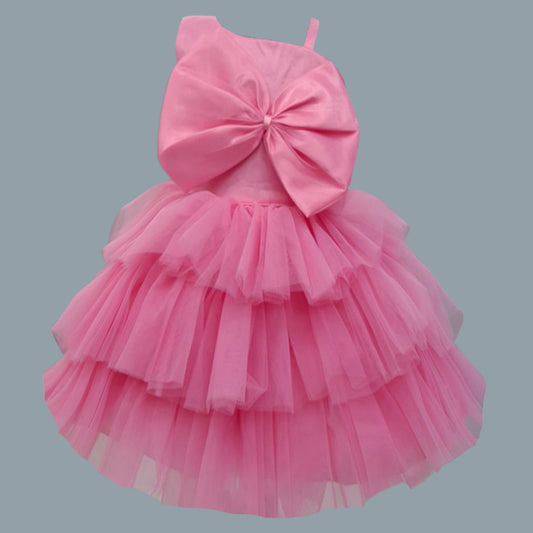 Baby Girls Cotton Frock Dress for Girls-bxa414bpnk - Wish Karo Party Wear - frocks Party Wear - baby dress
