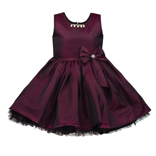 Wish Karo Baby Girl's A-Line Knee Length Dress(bxa186wn)