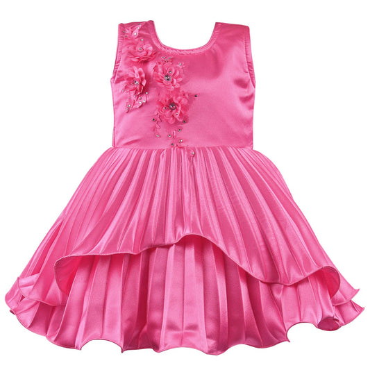 Baby Girls Party Wear Dress Birthday Frocks For Girls bxa235pnk - Wish Karo Party Wear - frocks Party Wear - baby dress