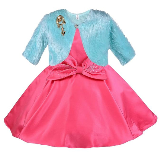 Wish Karo Baby Girls Partywear Frocks Dress With Jacket bxa245pnkJKTLBF