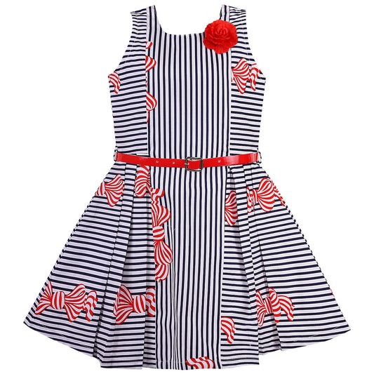 Baby Girls Cotton Frock Dress for Girls-bxa260rd - Wish Karo Party Wear - frocks Party Wear - baby dress