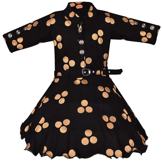 Wish Karo Baby Girls Dress Frock-(CSL232blk)