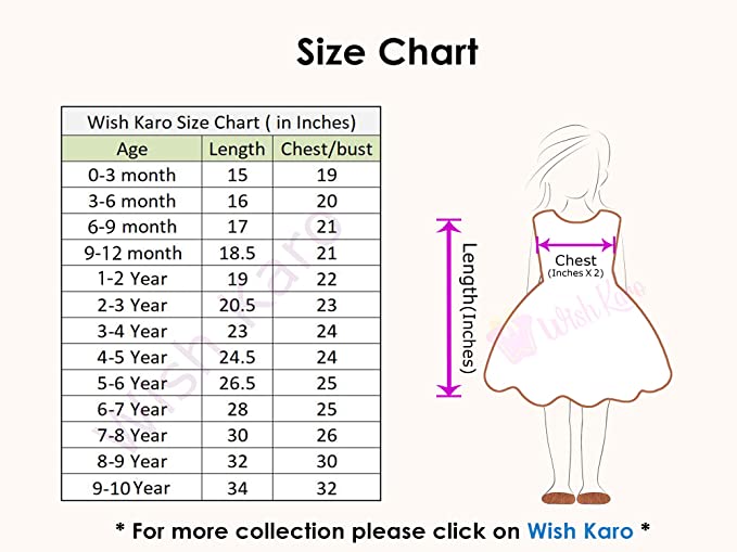 Wish Karo Baby Girls Frocks Dress for Girls-(csl286rd)
