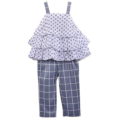 Wish Karo Baby Girls Top and Pant Dress For Girls-(csl288gry)