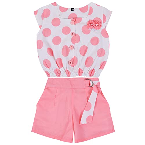 Wish Karo Baby Girls Top and Shorts Dress For Girls-(csl292pnk)
