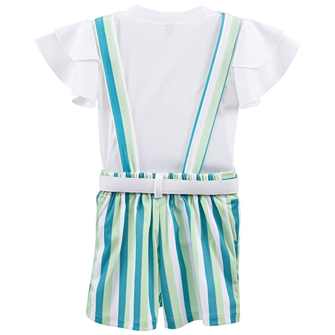 Wish Karo Baby Girls Dungaree Dress for Girls-(csl296grn)