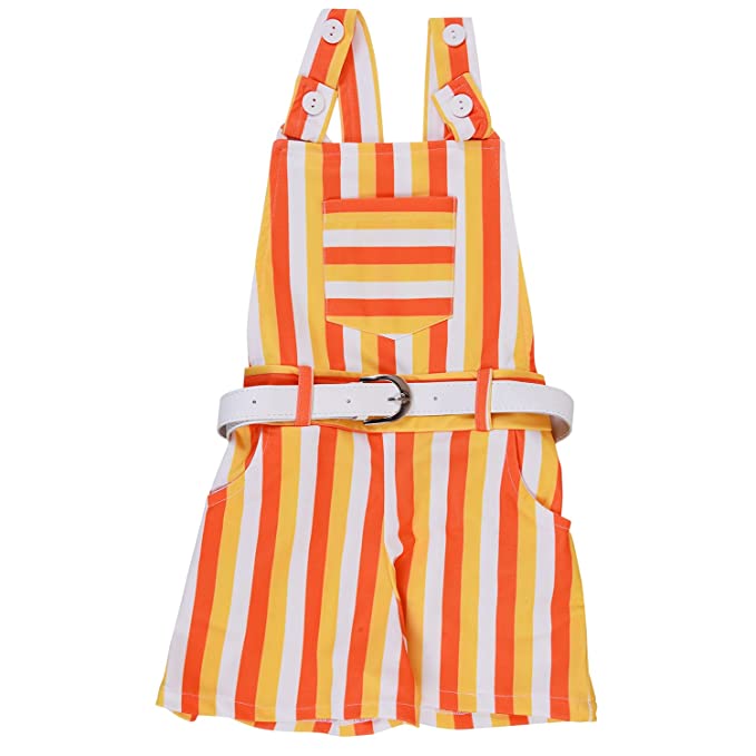 Wish Karo Baby Girls Dungaree Dress for Girls-(csl296org)