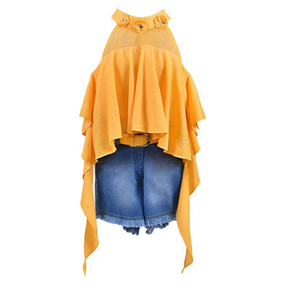 Wish Karo Baby Girls Top and Shorts Dress For Girls-(csl299y)