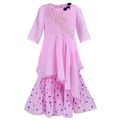 Wish Karo Baby Girls Top and Palazzo Dress for Girls-(csl304bpnk)
