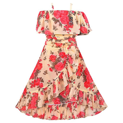 Wish Karo Baby Girls Top and Long Skirt Dress For Girls-(csl305pch)
