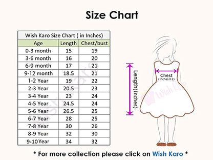 Wish Karo Baby Girls Frocks Casual Dress for Girls-(csl309bwn)