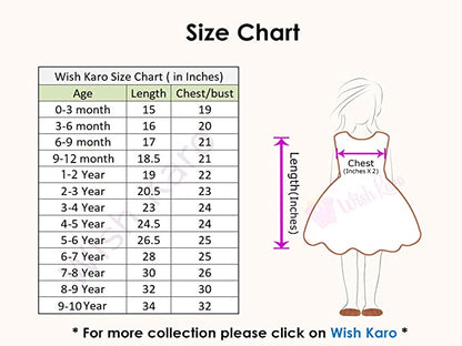 Wish Karo Baby Girls Frocks Dress for Girls-(csl311blu)