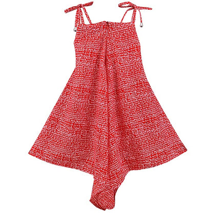Wish Karo Baby Girls Dungaree Dress for Girls-(csl312rd)