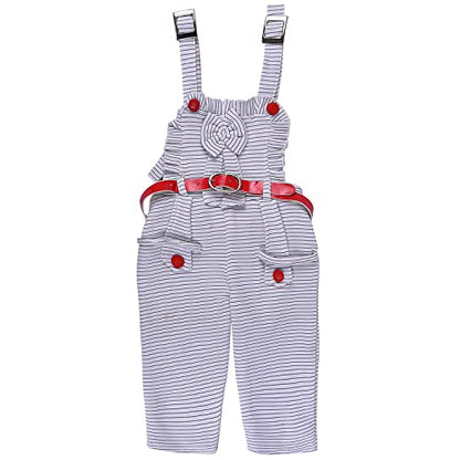 Wish Karo Baby Girls T-Shirt and Dungaree Dress For Girls-(csl321rd)