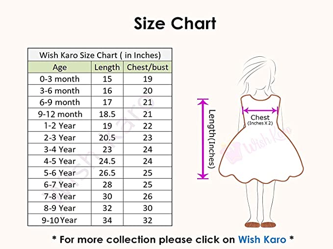 Wish Karo Baby Girls Frocks Dress for Girls-(csl335bpnk)