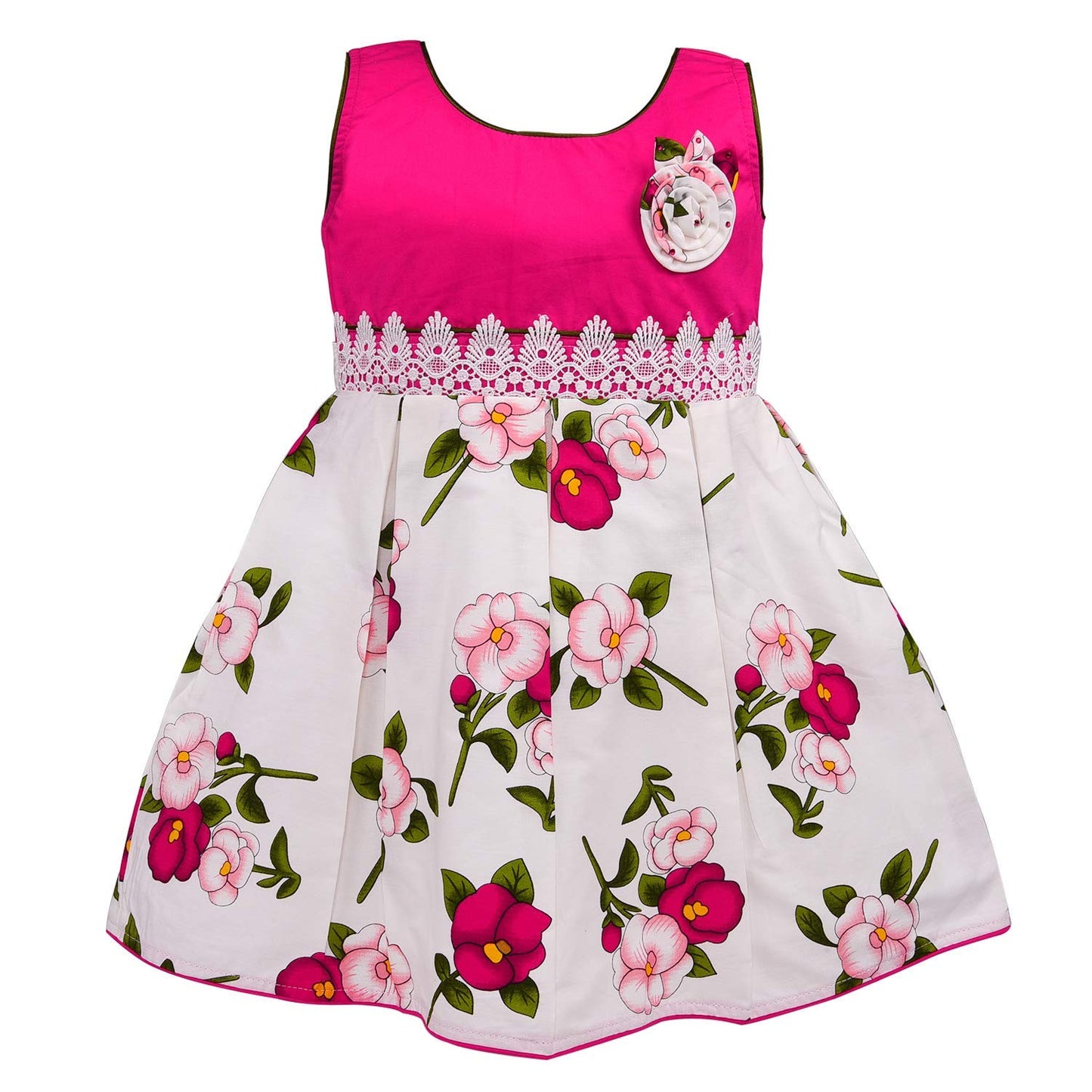 Wish Karo Baby Girls Frock Cotton Dress-(ctn282rd)