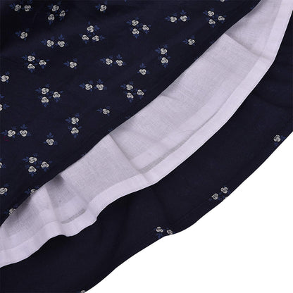 Girls Floral Bow Cotton Casual Dress