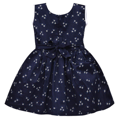 Girls Floral Bow Cotton Casual Dress