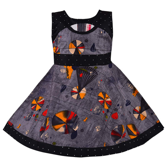 Wish Karo Kids Cotton Dress Frock (ctn334gry)