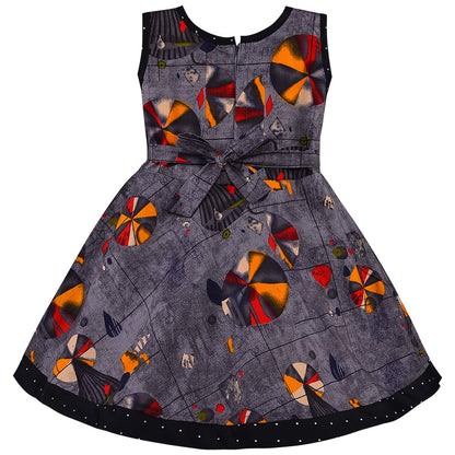 Wish Karo Kids Cotton Dress Frock (ctn334gry)