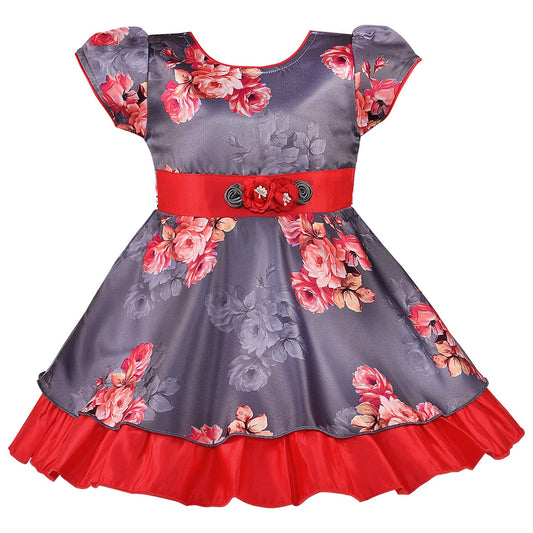 Wish Karo Baby Girls Birthday Dress Frock-(ctn344rdnw)