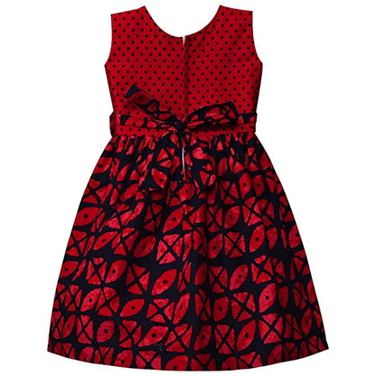 Wish Karo Baby Girls' A-Line Knee Length Frock- (ctn359rdnw)