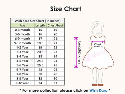 Wish Karo Baby Girls' A-Line Knee Length Frock- (ctn359rdnw)