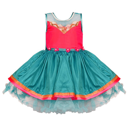 Baby Girls Party Wear Frock Birthday Dress For Girls fe2651grn - Wish Karo Party Wear - frocks Party Wear - baby dress
