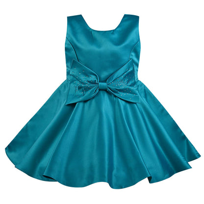 Wish Karo Baby Girl's A-Line Knee Length Dress(fe2665grn)