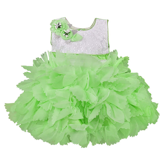 Baby Girls Frock Dress-fe2753grn - Wish Karo Party Wear - frocks Party Wear - baby dress