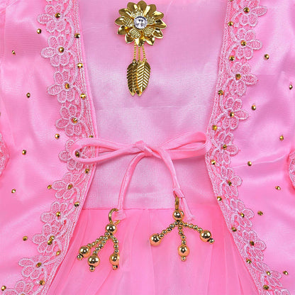 Girls Partywear Frocks Dress For Girls (fe2773pnk)