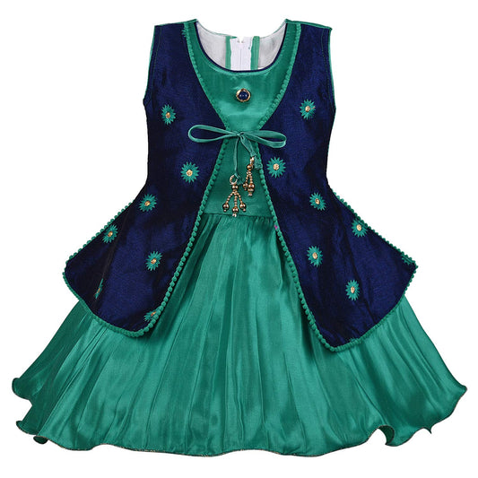 Wish Karo Baby Girls Partywear Frocks Dress For Girls (fe2781grn)