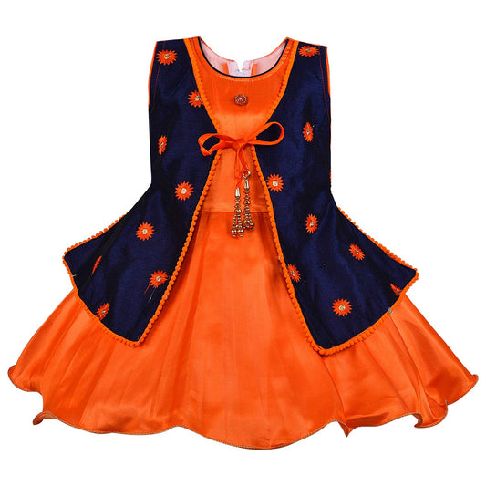 Wish Karo Baby Girls Partywear Frocks Dress For Girls (fe2781org)