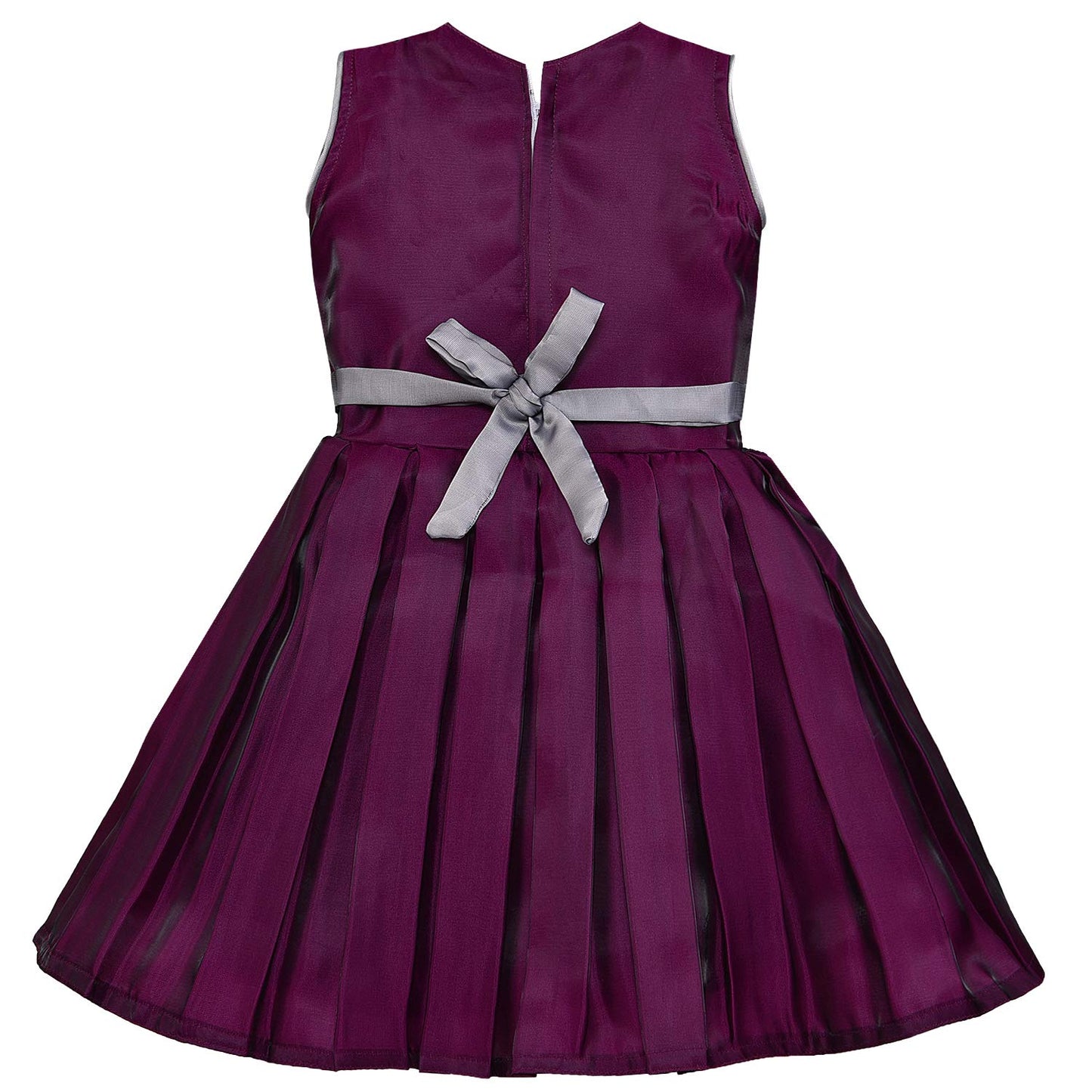 Girls Party Wear Frock Dress With Bow Designed