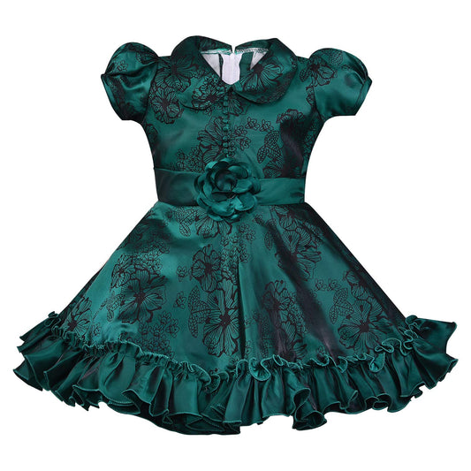 Wish Karo Baby Girls Partywear Frocks Dress For Girls (fe2787grn)