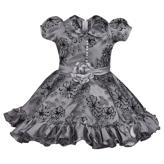 Wish Karo Baby Girls Partywear Frocks Dress For Girls (fe2787gry)