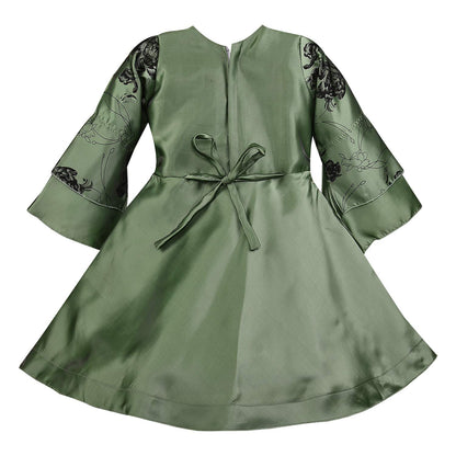 Girls Floral Embroidered Dress