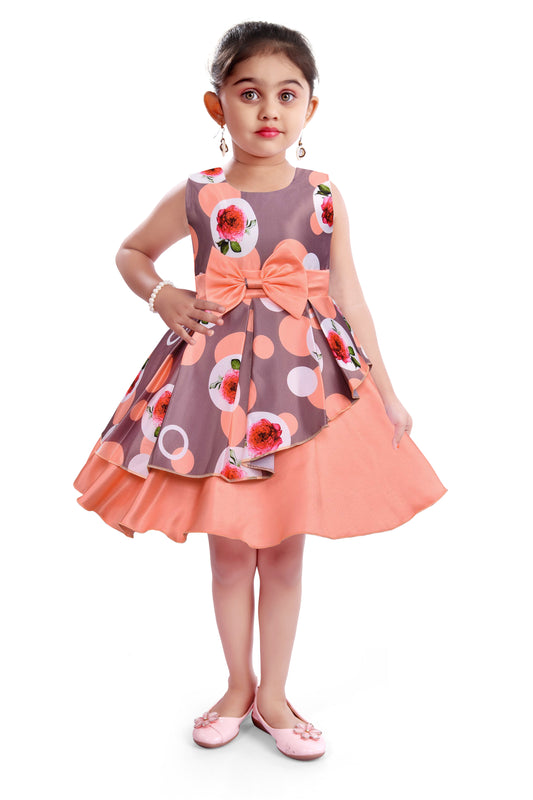 Baby Girls Frock Dress-fe2803pch - Wish Karo Party Wear - frocks Party Wear - baby dress