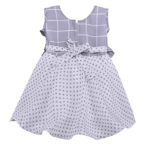 Baby Girls Dress Frock-fe2813gry - Wish Karo Party Wear - frocks Party Wear - baby dress
