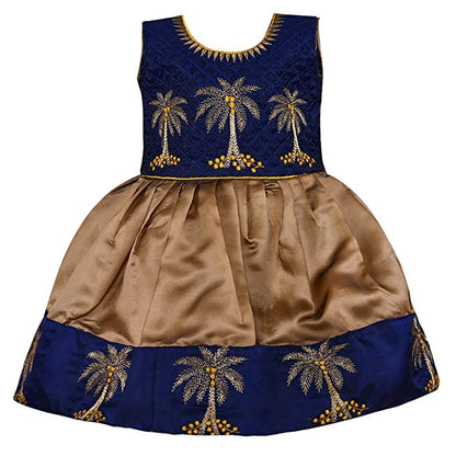 Baby Girls Partywear Embroidered  Frocks Dress With Jacket
