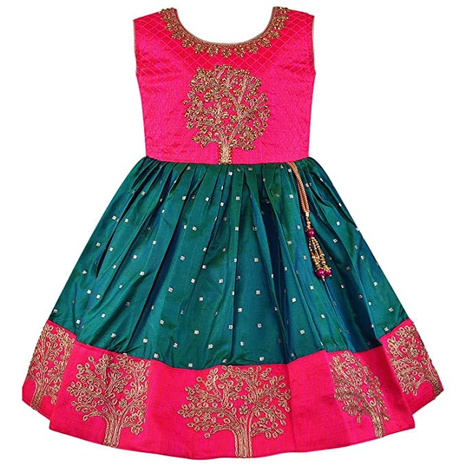 Girls Embroidered Partywear Frocks With Jacket