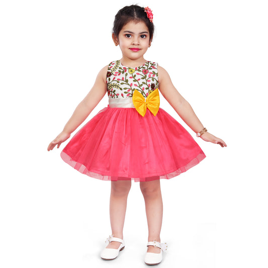 Wish Karo Baby Girls Partywear Frocks Dress For Girls (fe2915pnk)