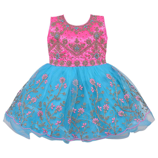 Wish Karo Girls Frock Dress for Kids-(fe2920pnk)