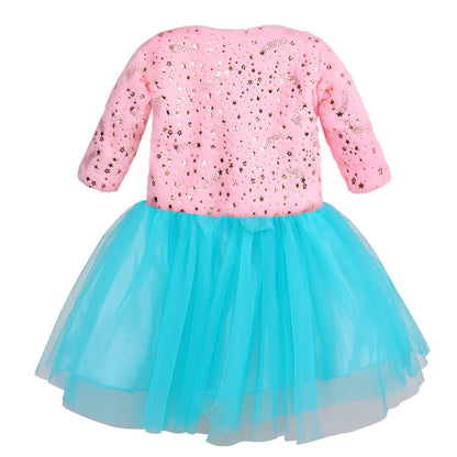 Wish Karo baby girls partywear frocks dress for girls fe3132bluJKTBPNKF