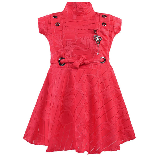 Wish Karo Baby Girls Partywear Dress Frocks For Girls (fm08pnk)